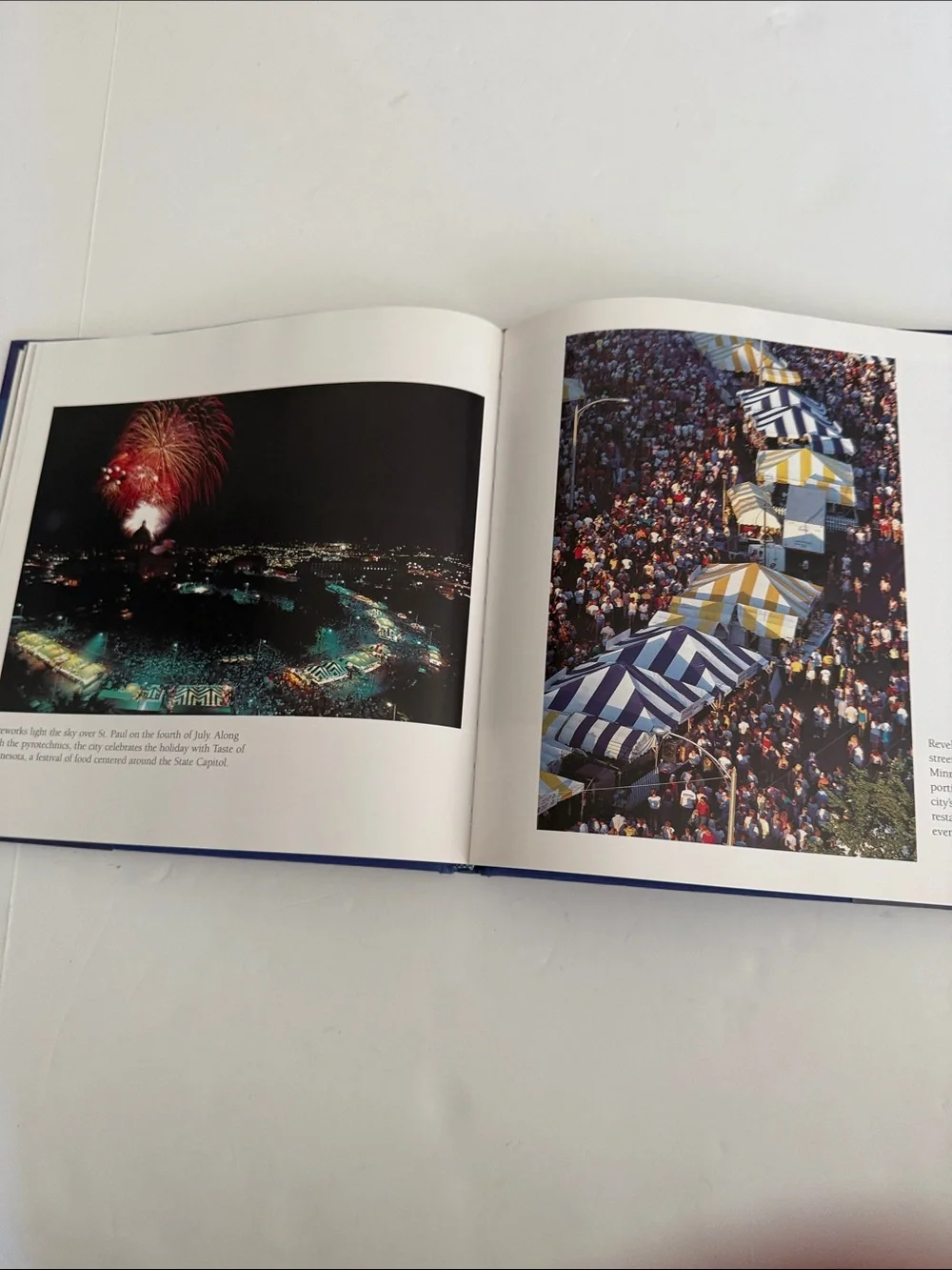 Minneapolis and St. Paul Hardcover City Photo Book - Blue & Gold Cover